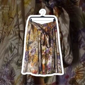 Vibrant Floral A-Line Skirt